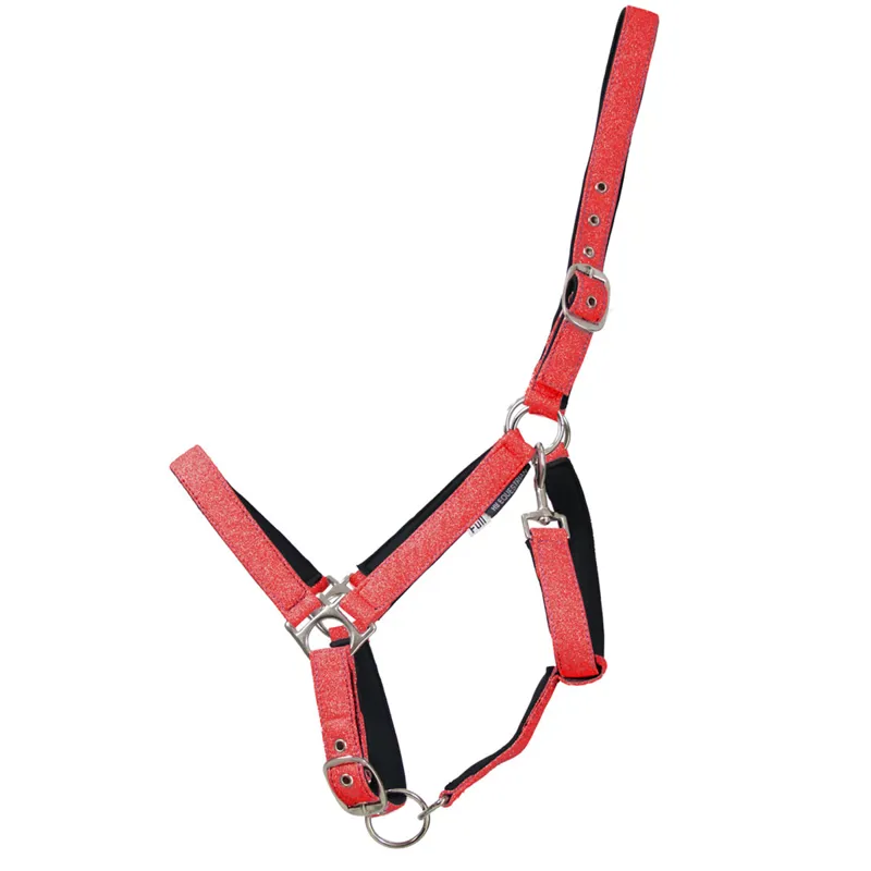 Hy Equestrian Glitzy Headcollar - Red